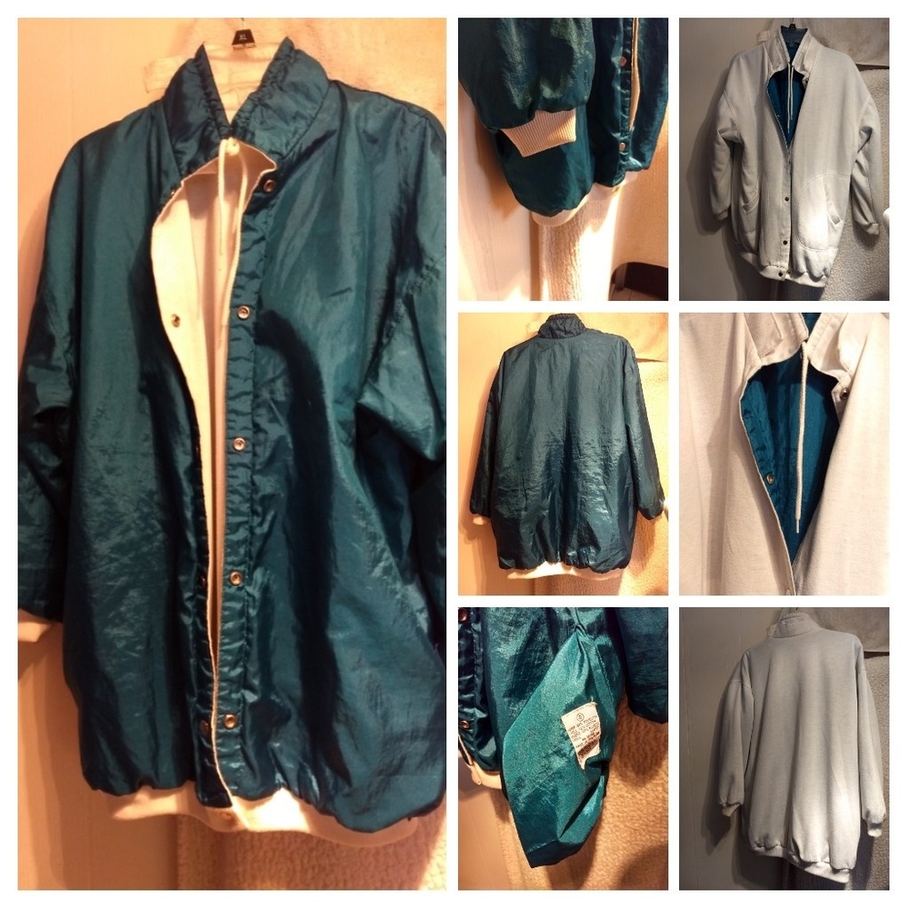 Nylon/Terry cloth windbreaker/jacket